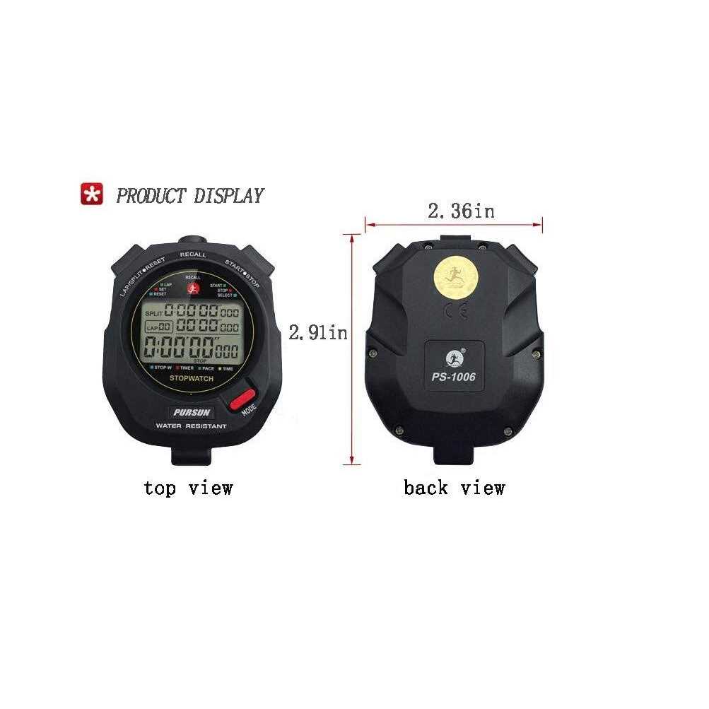 QWM Professional Timer Stopwatch Digital Sports Stopwatch with Countdown Timer - Image 5