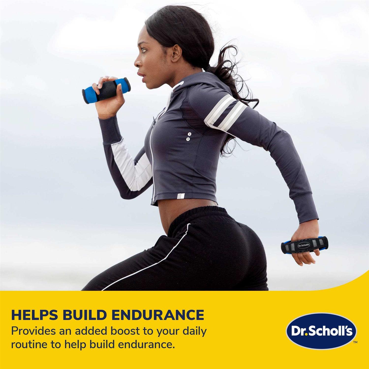 Dr. Scholl's 1lb/2lb Pair Ergonomic Grip Soft Walking Weights with Reflective Trim For Added Visibility - Image 4