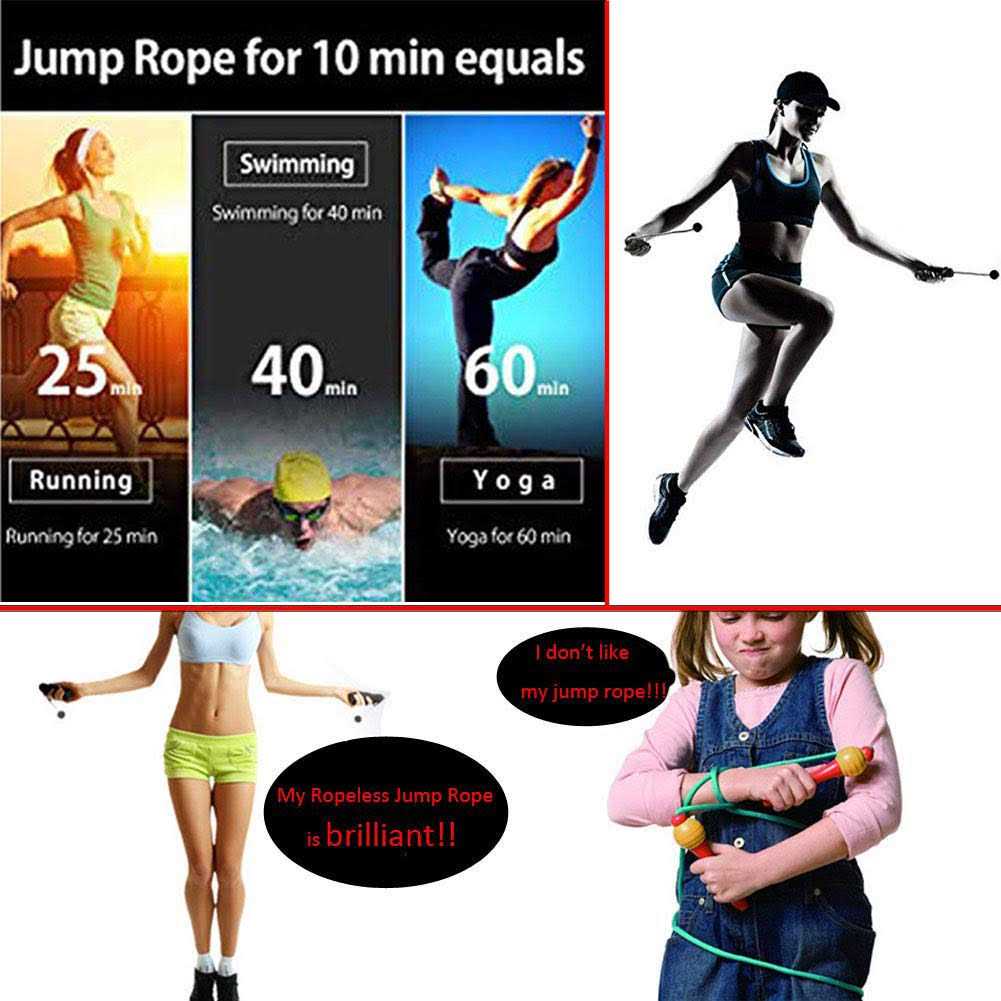 CyberDyer Jump Rope Speed Ropeless Skipping Rope Fits Any Skill Level Best For Staying Fit Weight Loss and General Workouts - Image 5