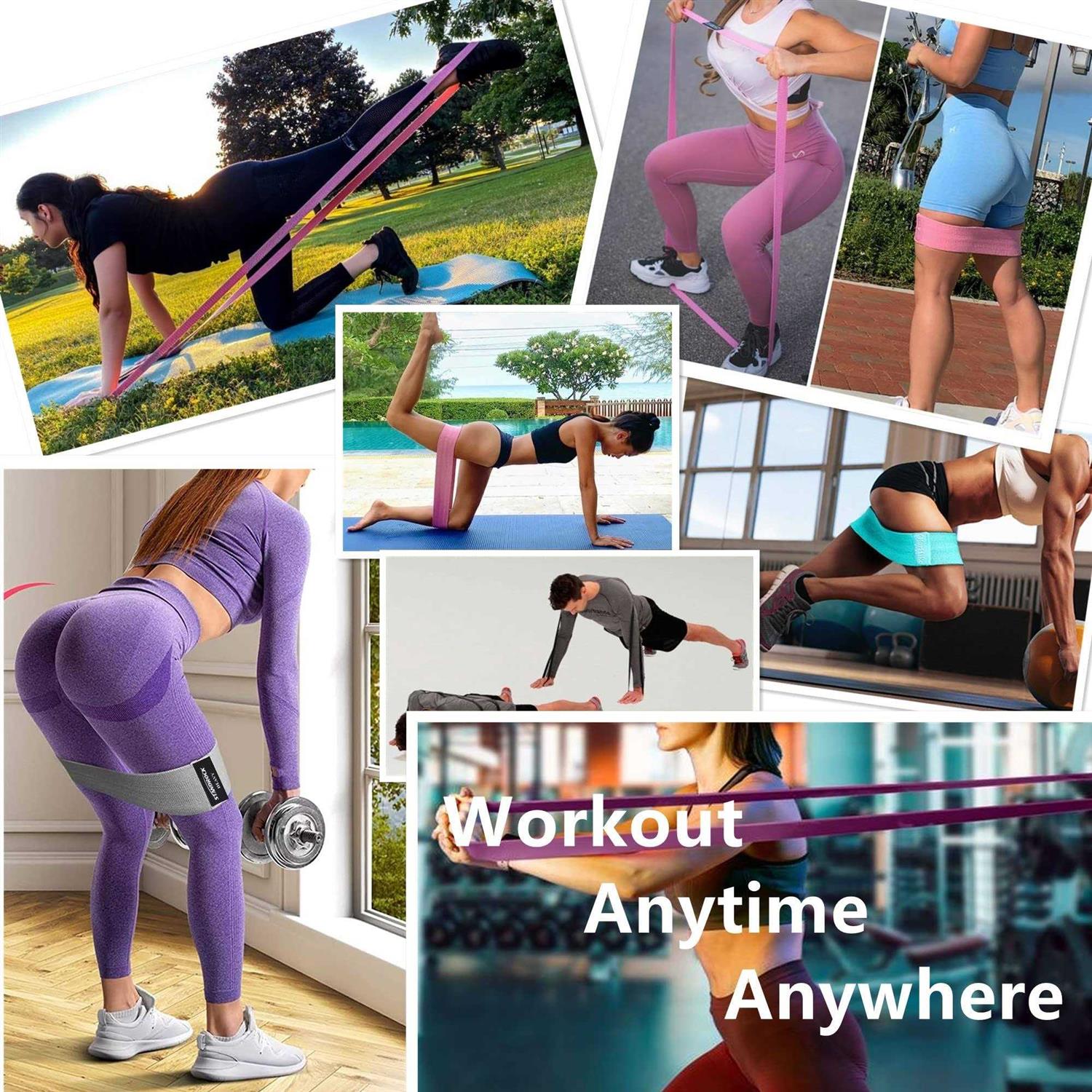 STANDROCK Resistance Bands for Working Out,6pcs Fabric Resistance Band Set - Image 5