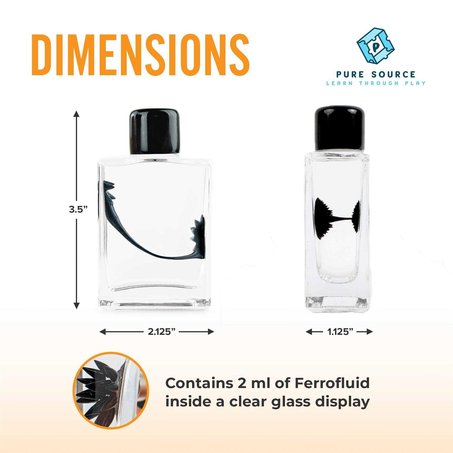 Pure Source Ferrofluid Display Toy Bottle – Ferro Fluid Liquid Metal Stem Toy - Image 3