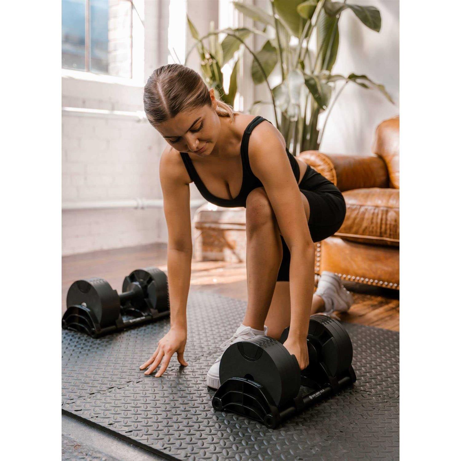 Nuobell adjustable Dumbbells Gym Army Nuobell, 5lbs 50lbs adjustable free weight dumbells for men and women - Image 4