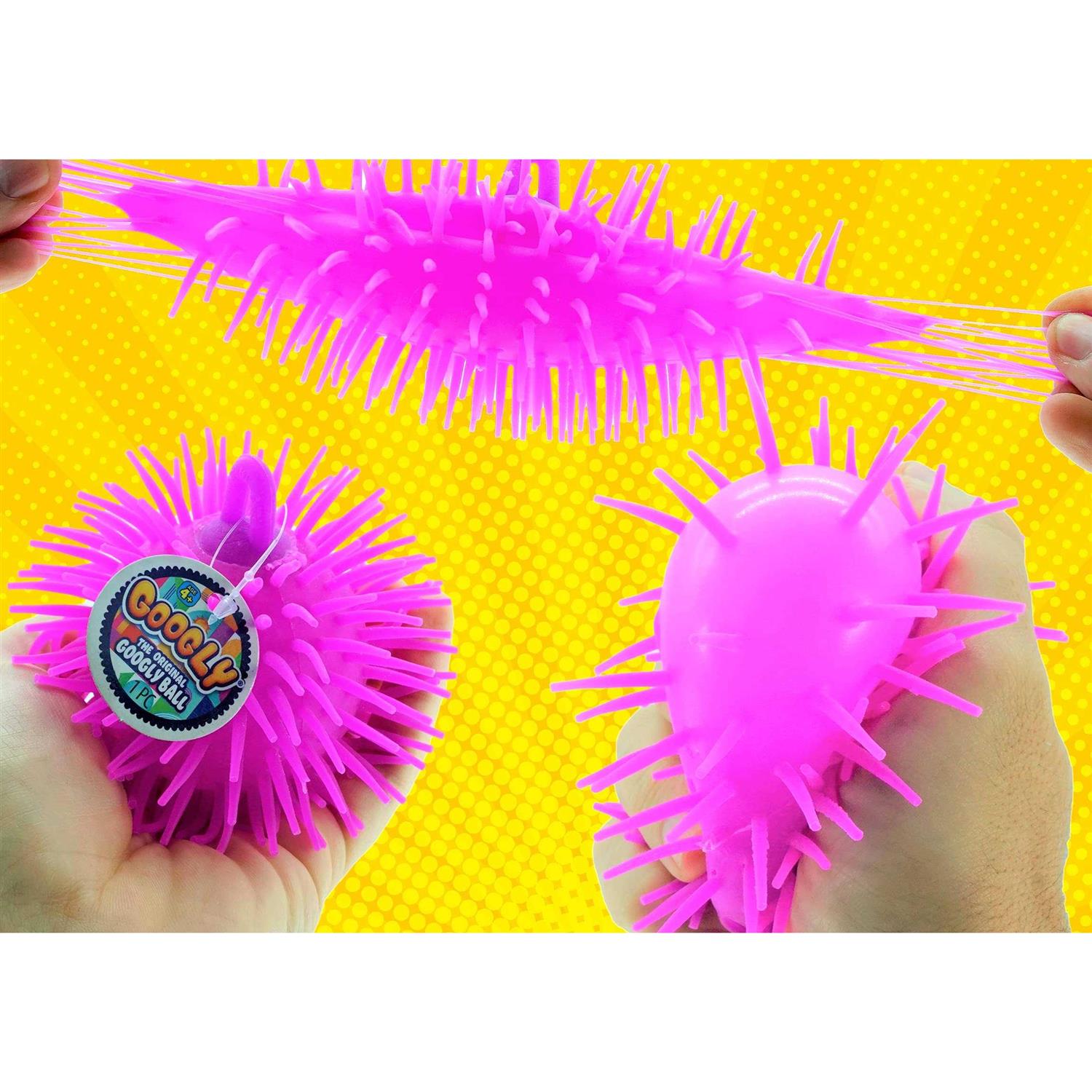 JA-RU Googly Puffer Ball Rubber Stretchy Spike Ball Soft Squishy Ball & Stretchable Tentacles Colorful Cool Ball Fidget Toy for Kids - Image 4