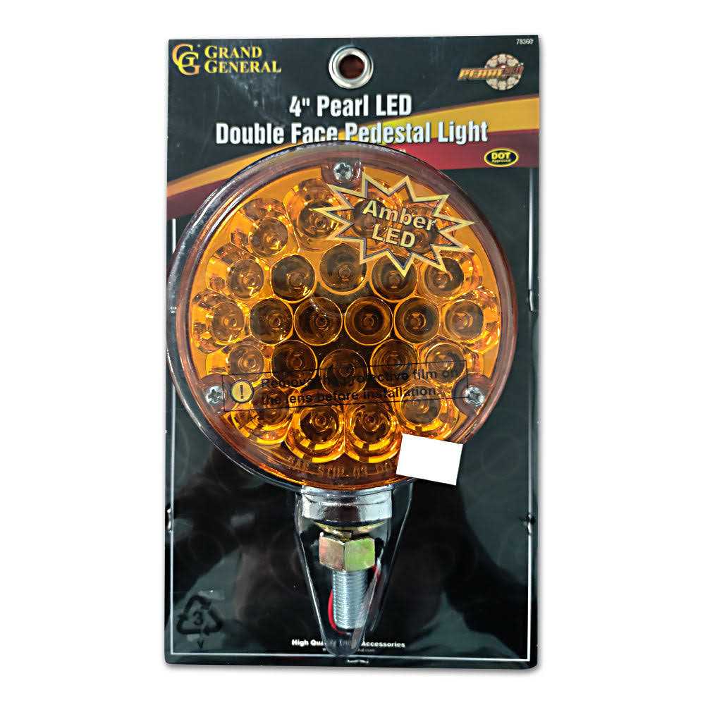 Grand General Amber/Red 4 Round Double Faced Pearl 24-LED Pedestal Light - Image 4