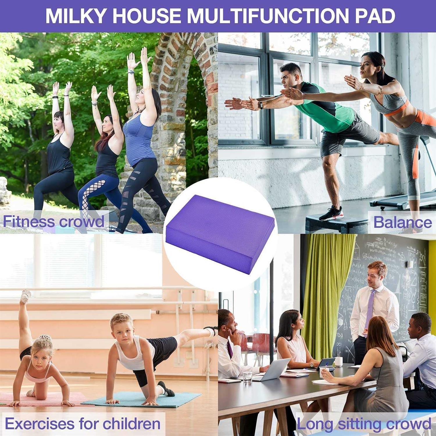 Milky House Balance Board Foam Pad Yoga Mat Balancing Exercises Mat - Image 3
