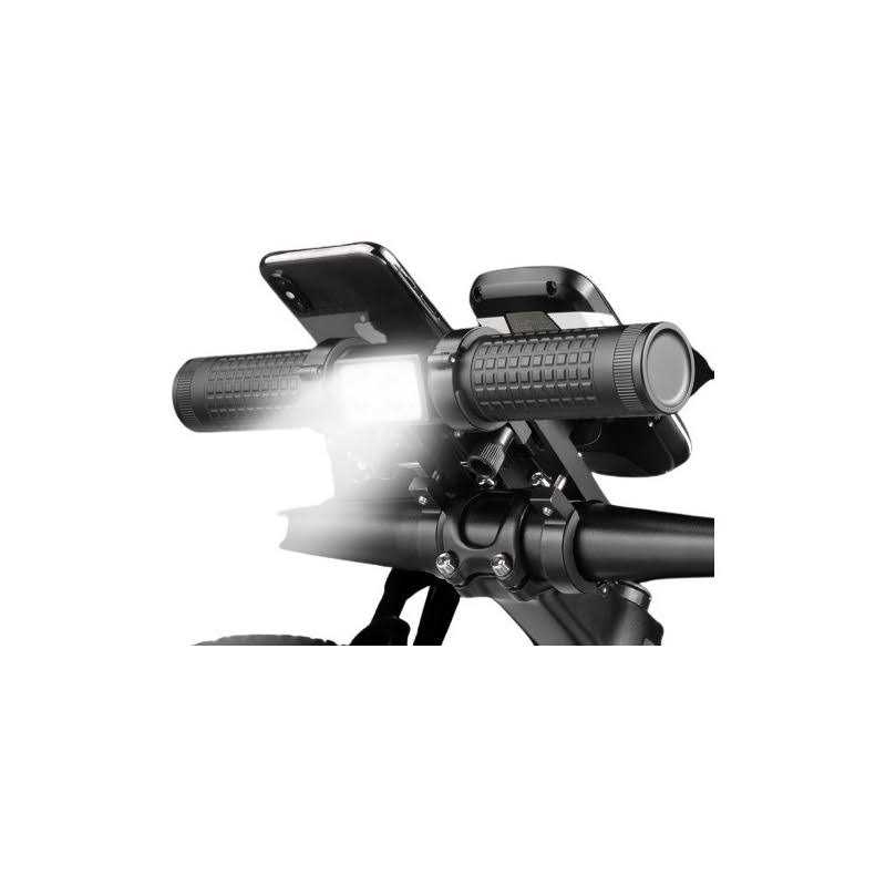 Redcomets Bike Handlebar Extender,USB Rechargeable, Comes with a 2400lumens Bicycle Light&Bike Phone Mount,Cycling Computer Mount and a Built-in - Image 4