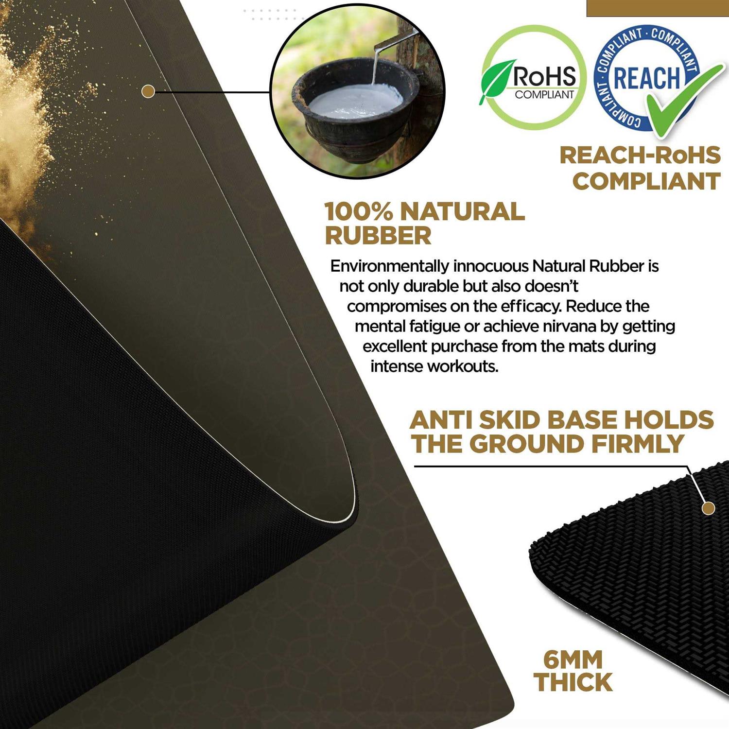 RDX Yoga Mat Natural Rubber with Carry bag and Strap - Image 5