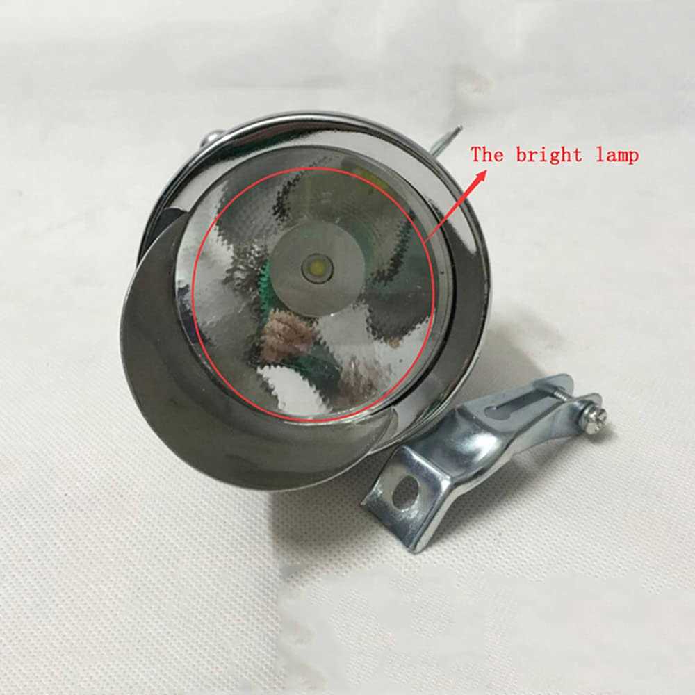 GOODKSSOP Metal Chrome Silver Shell Bright Classical Cool Bicycle Headlight Retro Vintage Bike LED Light Night Riding Safety Front Fog Head Lamp Head - Image 5