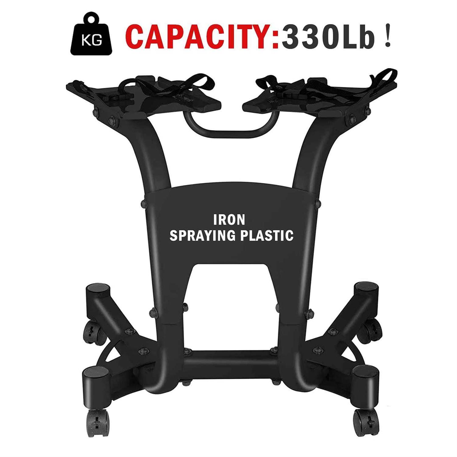 Bavnnro Adjustable Dumbbell Stand 330LBS Dumbbell Rack Standard Metal Dumbbell Holder Weight Rack Storage Stand for Home Gym - Image 3