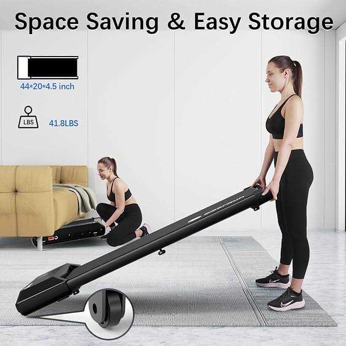 Walking Pad Treadmill 2.5Hp, Ultra-Quiet with Remote Control-Under Desk Treadmill 2 in 1 Walking and Jogging with Remote Control LED Display - Image 4