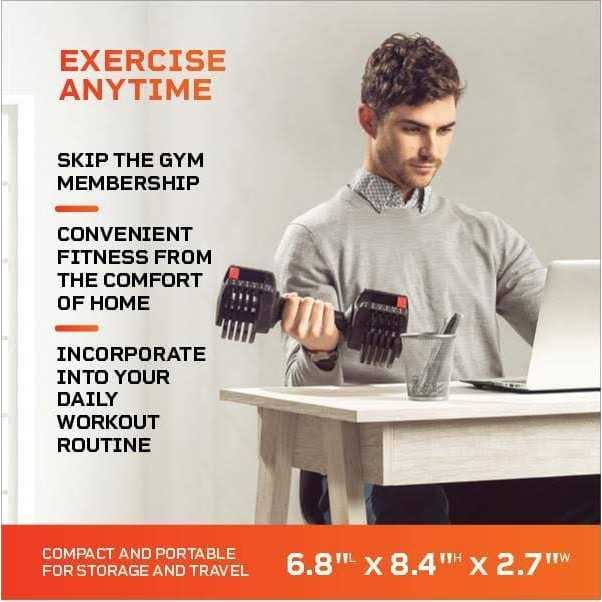 Lifepro PowerUp Adjustable Dumbbells - Image 3