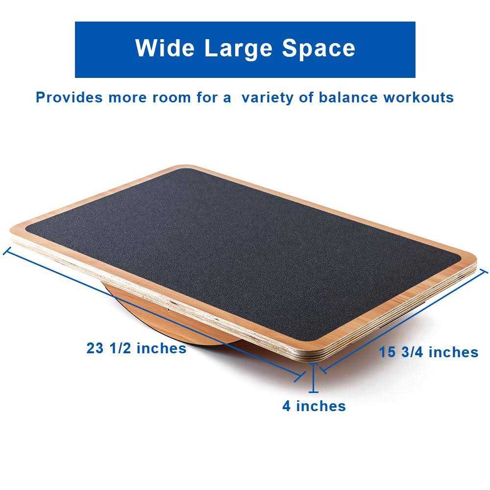 StrongTek Professional Wooden Balance Board Rocker Board Wood Standing Desk Accessory - Image 4