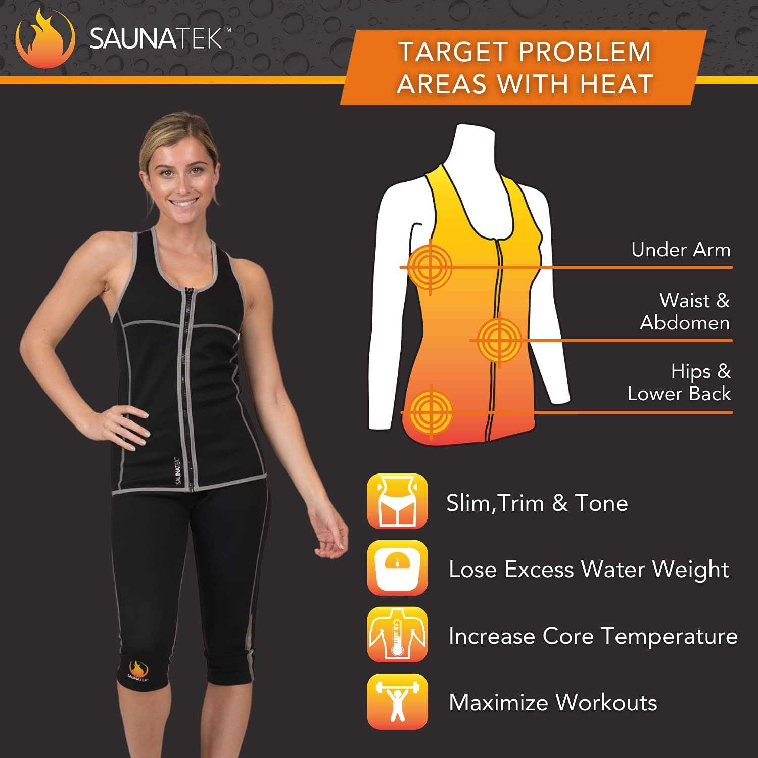 SaunaTek Women's Neoprene Slimming Vest - Image 5