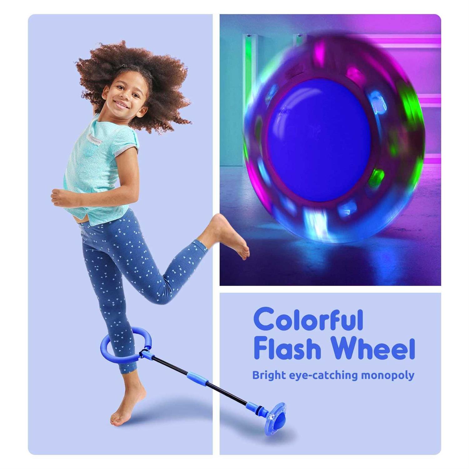 Mumba Kids Foldable Ankle Skip Ball Flash Jump Colorful Sports Swing Ball - Image 3