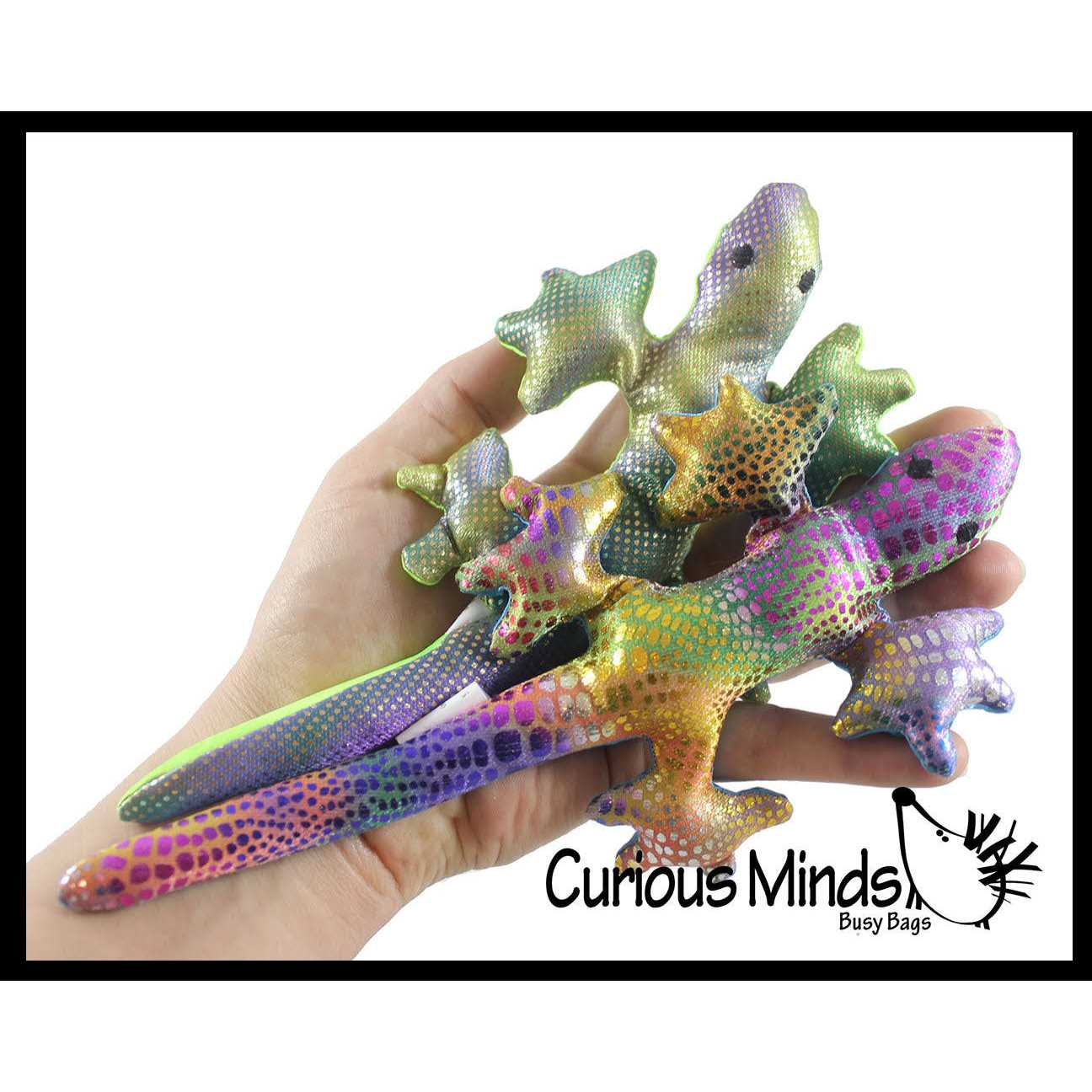 Set of 3 Lizard Sand Filled Animal Toy Heavy Weighted Sandbag Animal Plush Bean Bag Toss - Image 3