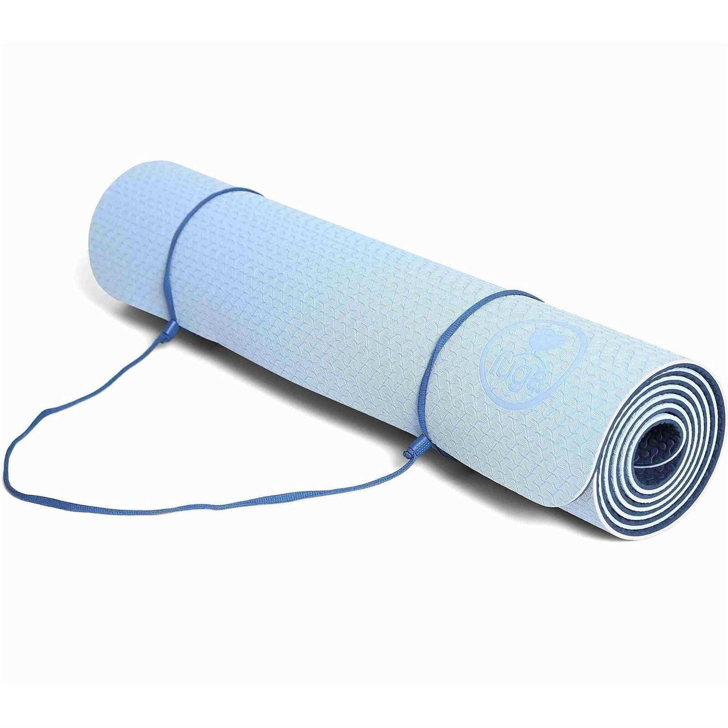 Iuga Yoga Mat Non Slip Textured Surface Reversible Dual Color Eco Friendly Yoga Mat with Carrying Strap - Image 5