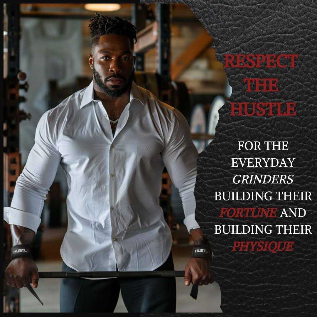 Hustle Athletics Hustle Lifting Straps Gym Wrist Wraps The Best 24 Cotton Wrist Straps for Weightlifting to Support Grip and Lift Heavier - Image 4