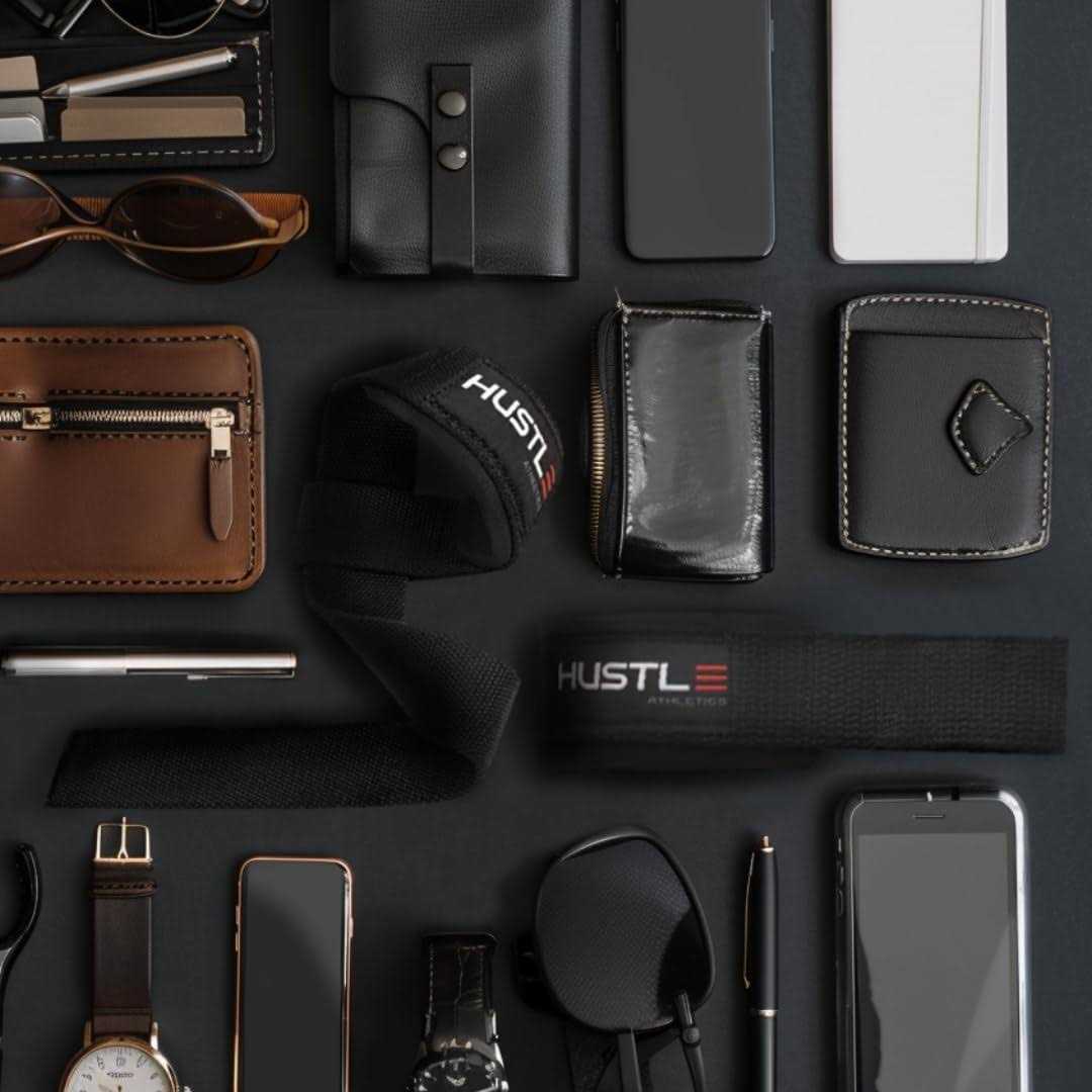 Hustle Athletics Hustle Lifting Straps Gym Wrist Wraps The Best 24 Cotton Wrist Straps for Weightlifting to Support Grip and Lift Heavier - Image 5