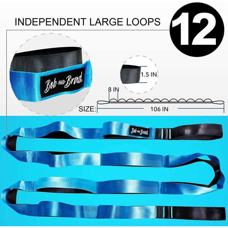 BOB AND BRAD Stretch Strap 12 Loop Yoga Stretch Strap Non-elastic Stretch Strap for Stretching - Image 4